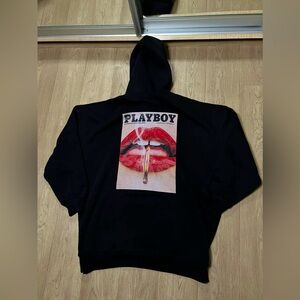 Missguided x Playboy Magazine Back Graphic Oversize Hoodie Dress - Size 4